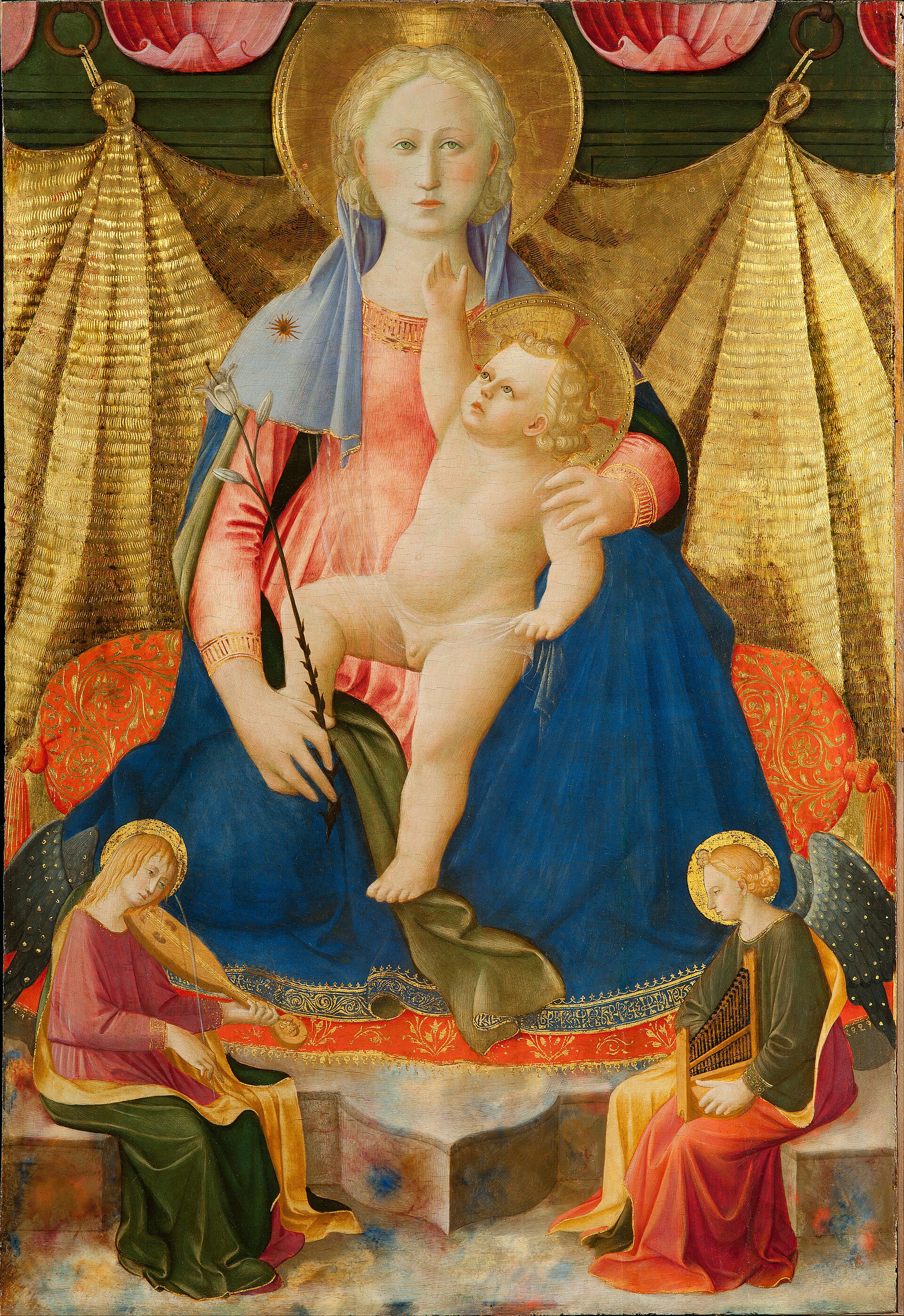 Imagem de referência de Dois anjos músicos, descrito nos dados abertos como pintura de Philippe de Champaigne