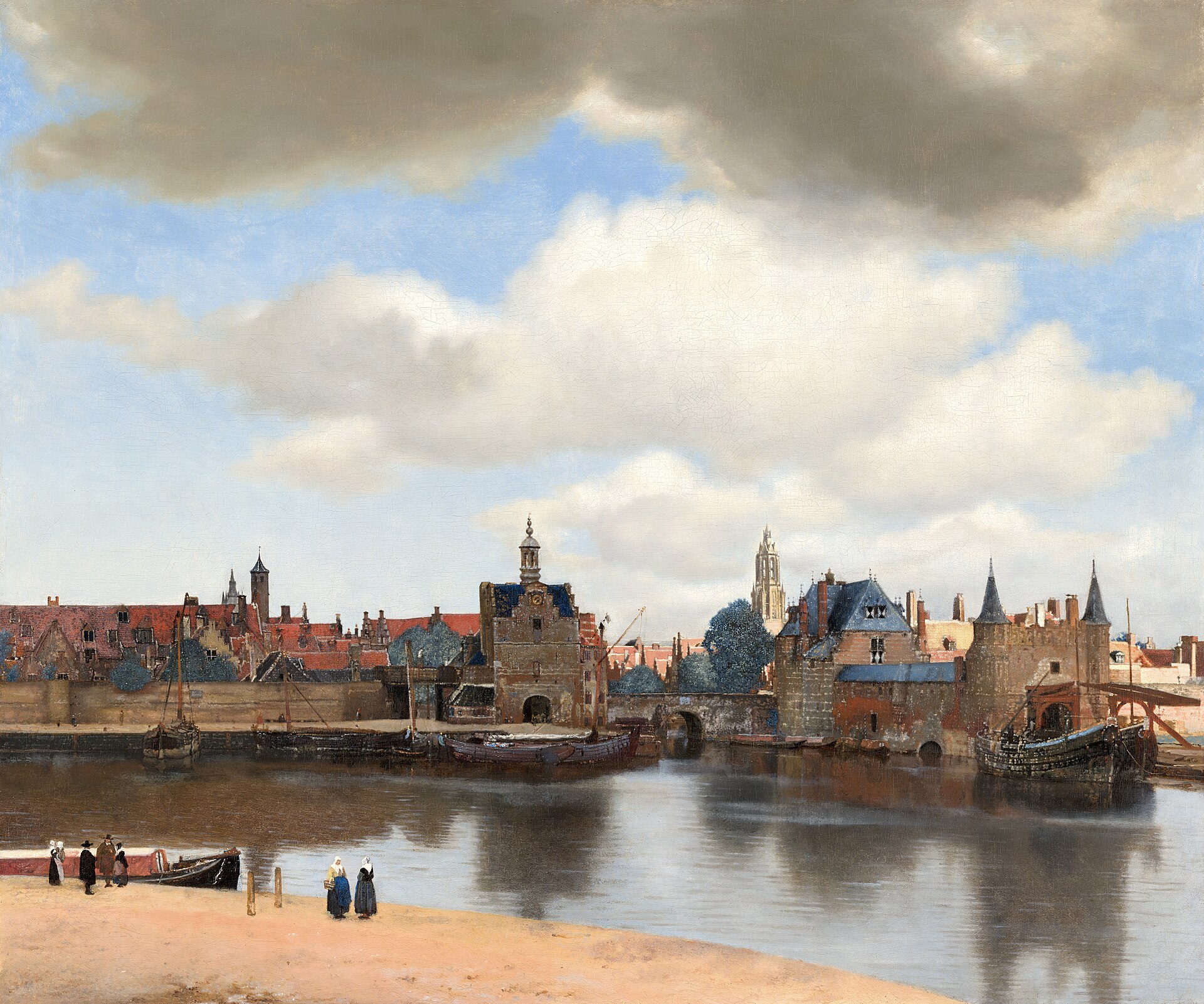 Imagem de referência de Vista de Delft, descrito nos dados abertos como pintura de Johannes Vermeer