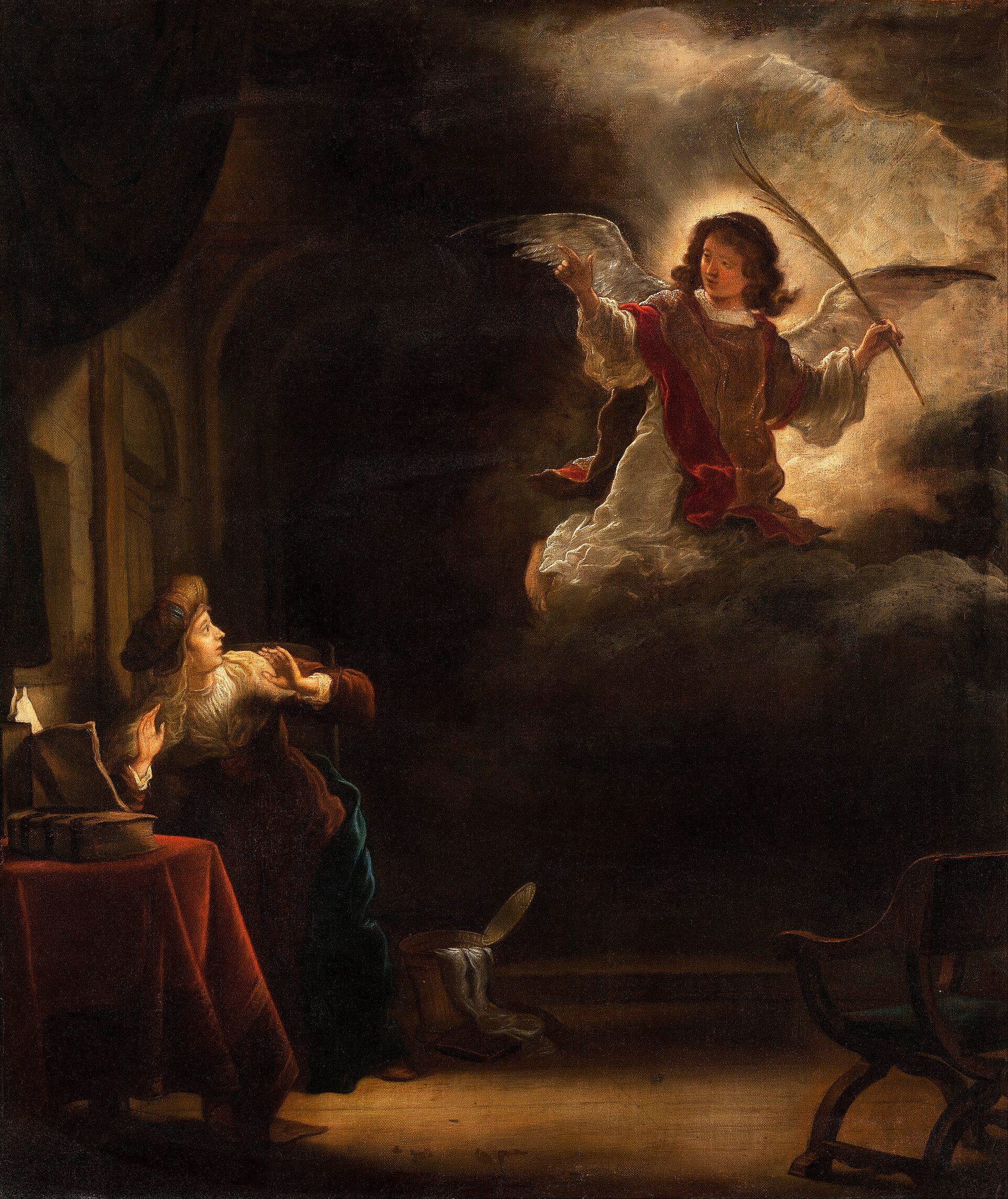 Imagem de referência de A Anunciação, descrito nos dados abertos como pintura de Salomon Koninck