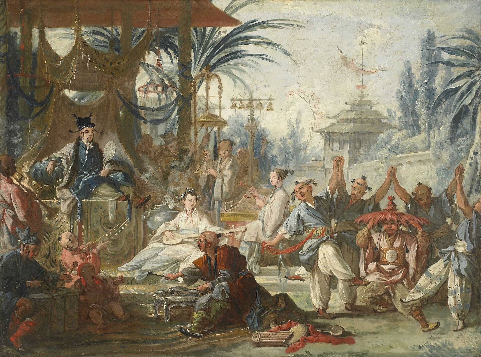 Imagem de referência de Dança chinesa, descrito nos dados abertos como pintura de François Boucher