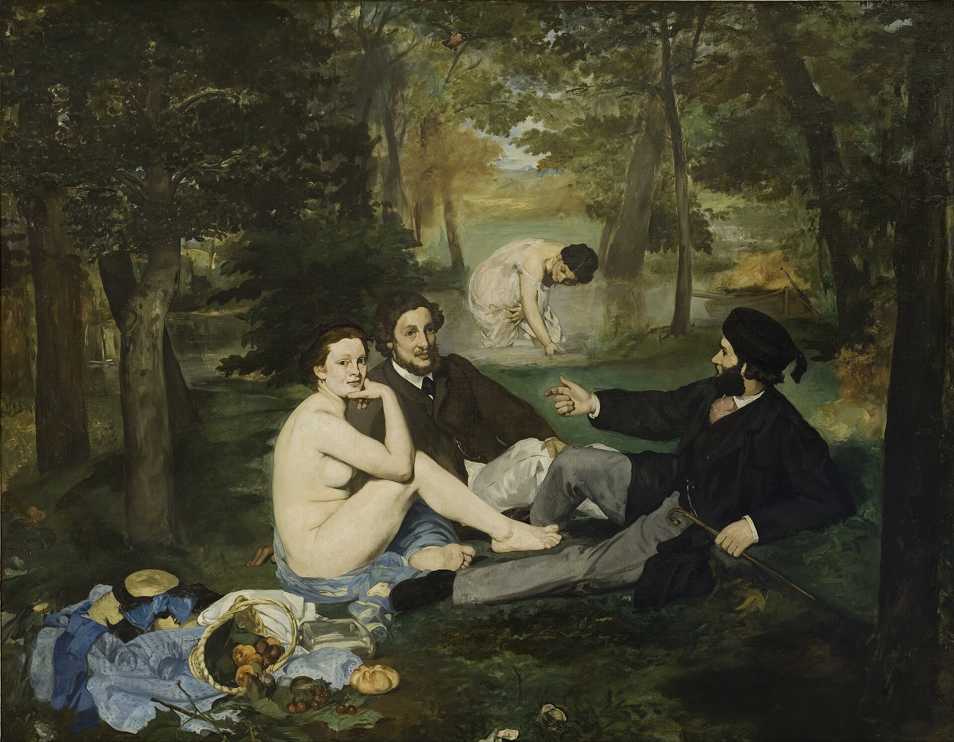 Imagem de referência de Le déjeuner sur l'herbe, descrito nos dados abertos como pintura de Édouard Manet