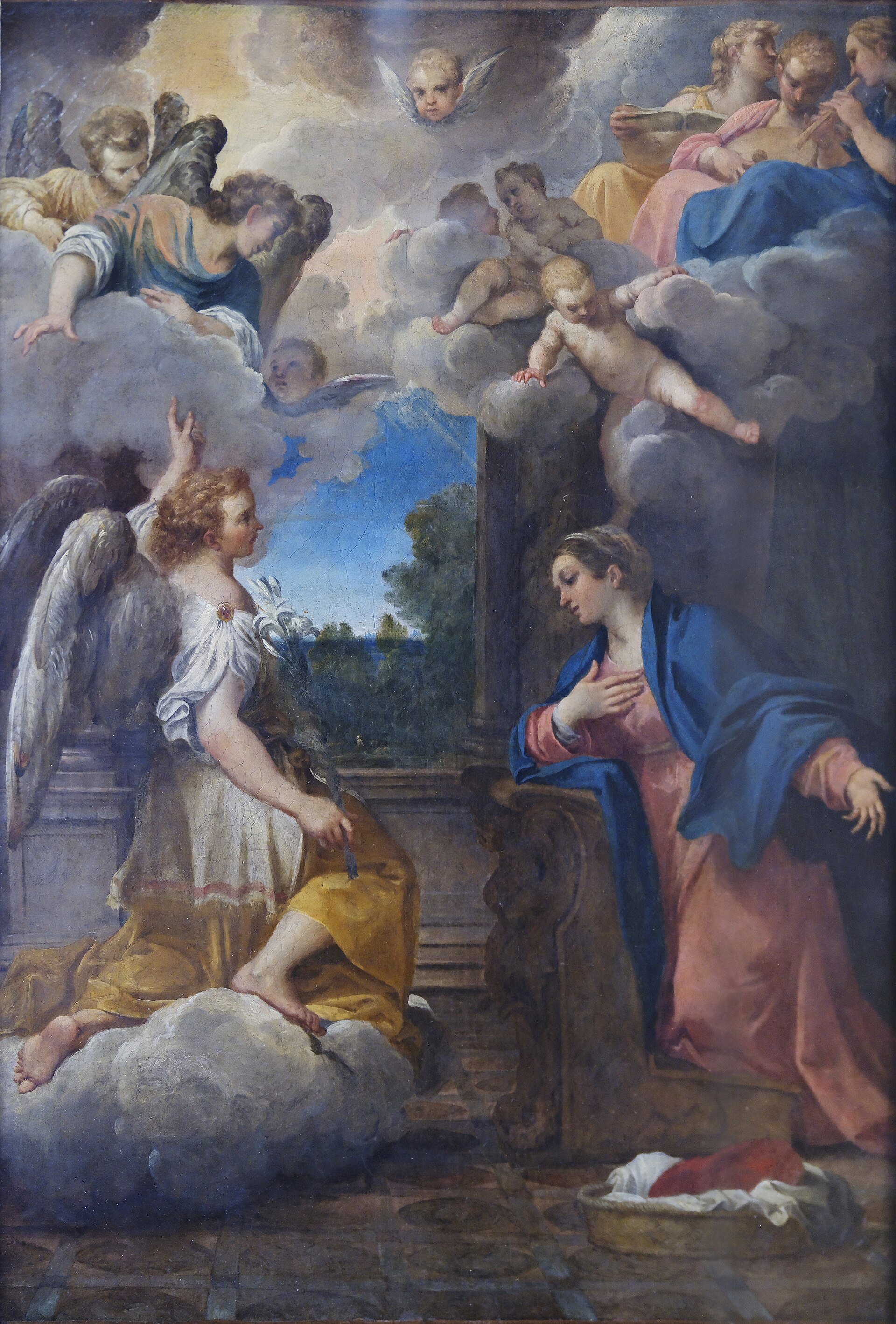 Imagem de referência de Anunciação, descrito nos dados abertos como pintura de Agostino Carracci