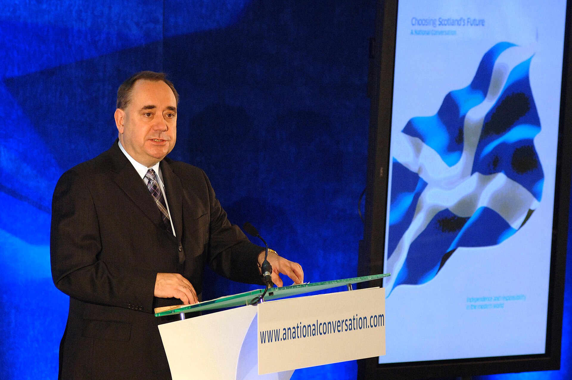 Imagem de referência de Alex Salmond, descrito nos dados abertos como político escocês (1954–2024)