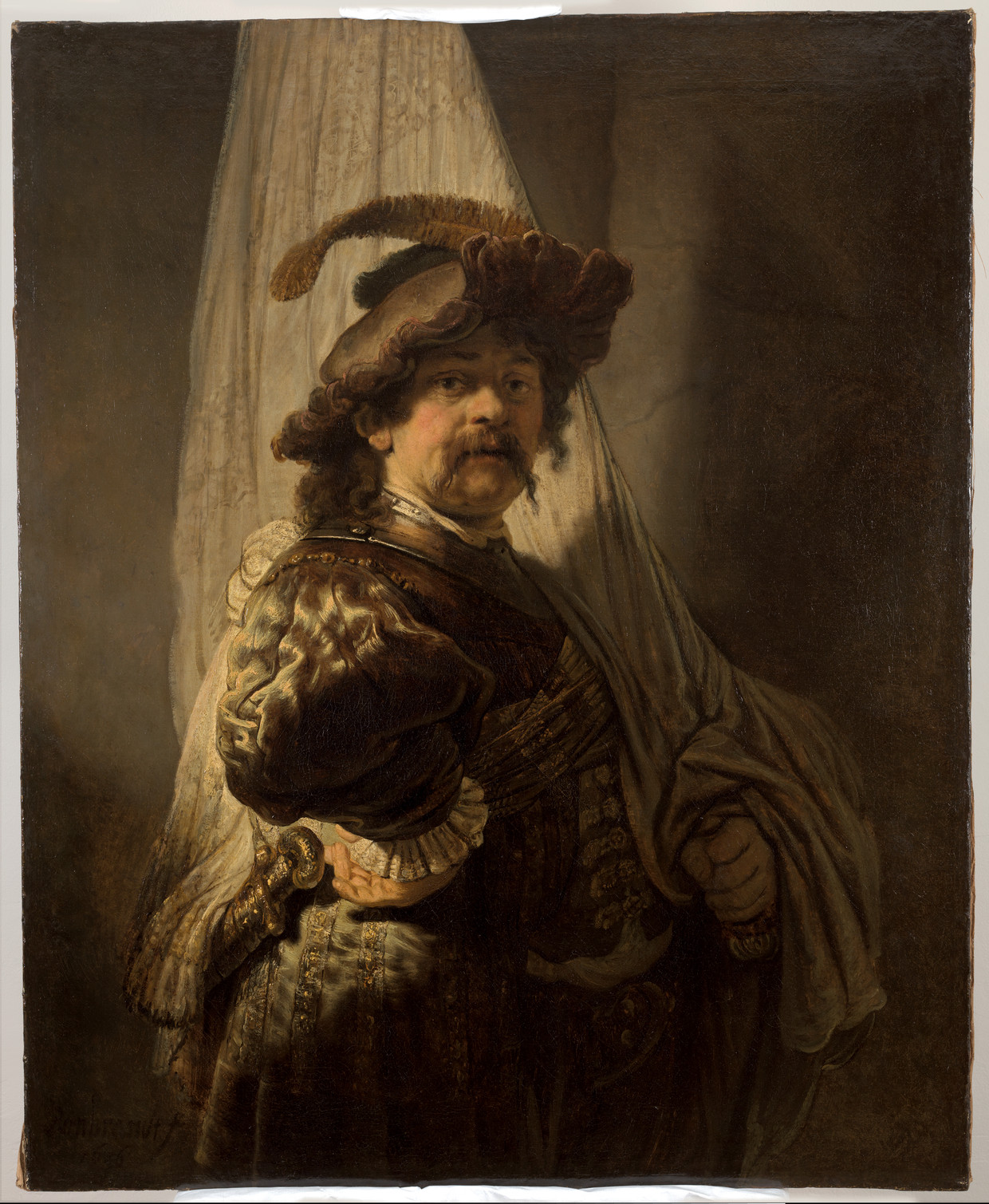 Imagem de referência de O Porta-Estandarte, descrito nos dados abertos como pintura de Rembrandt