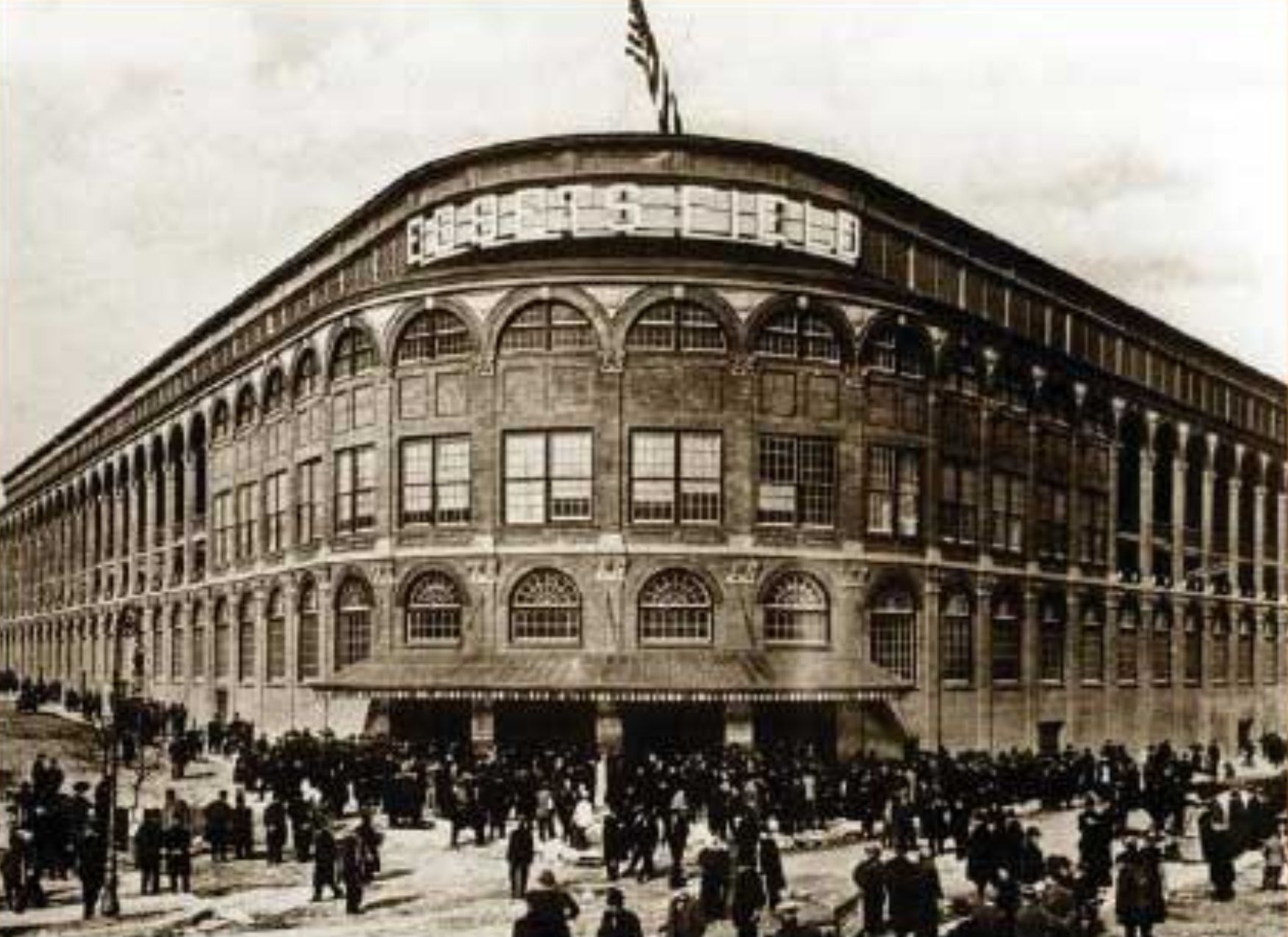 Imagem de referência de Ebbets Field, descrito nos dados abertos como estádio de beisebol no Brooklyn, Nova Iorque