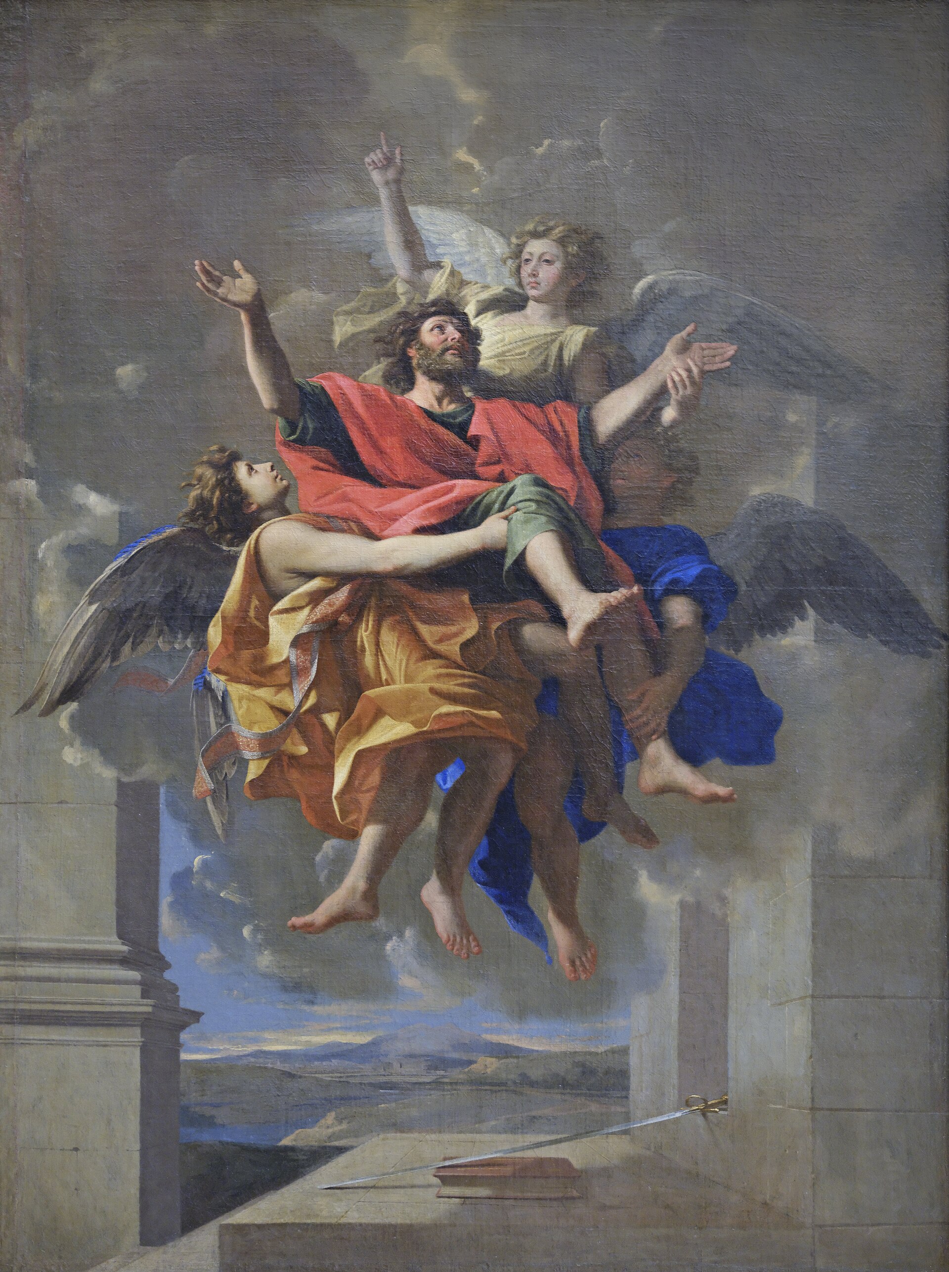 Imagem de referência de O Êxtase de São Paulo, descrito nos dados abertos como pintura de Nicolas Poussin