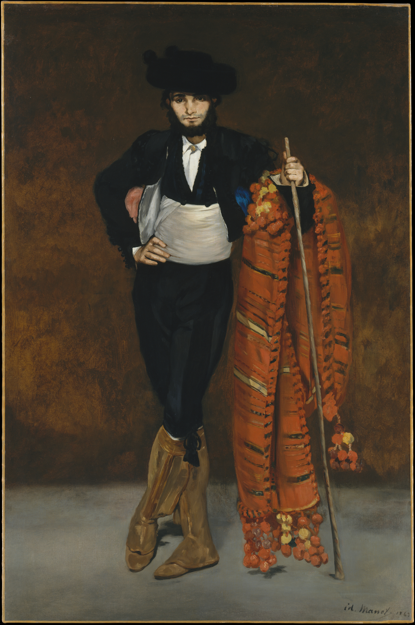 Imagem de referência de Homem jovem em traje de mágico, descrito nos dados abertos como pintura de Édouard Manet