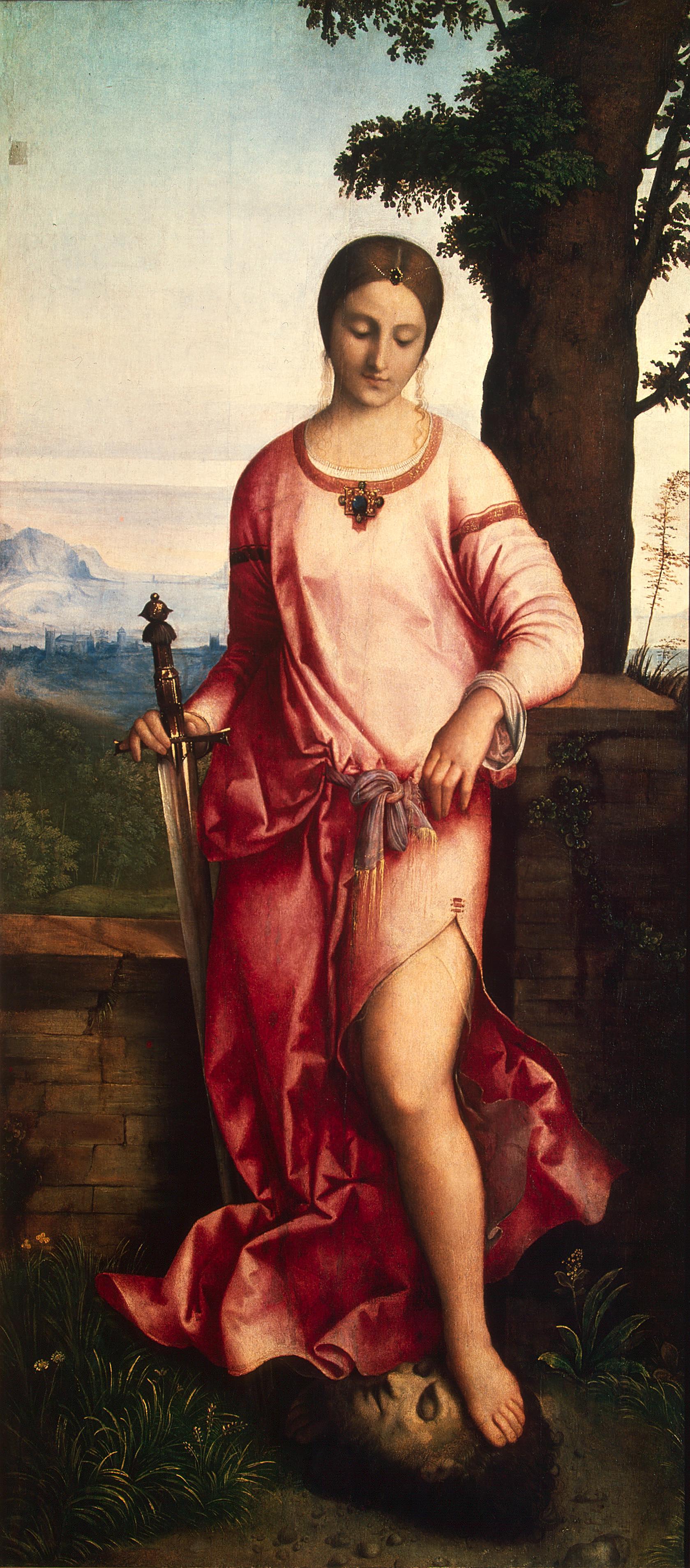 Imagem de referência de Judite com a cabeça de Holofernes, descrito nos dados abertos como pintura de Giorgione