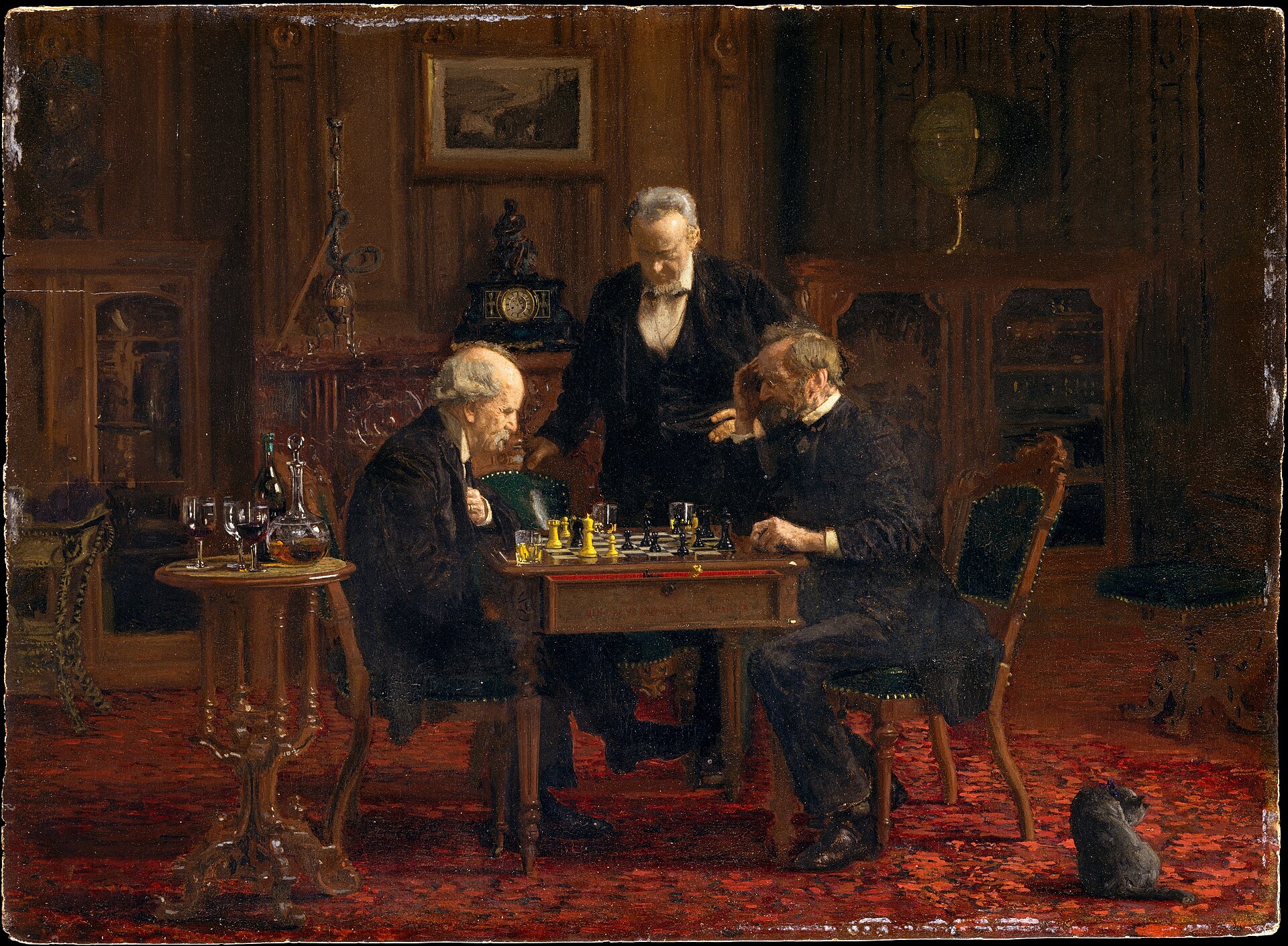 Imagem de referência de The Chess Players, descrito nos dados abertos como pintura de Thomas Eakins