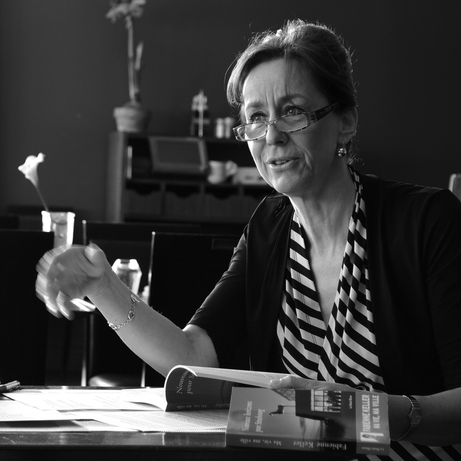 Imagem de referência relacionada a Fabienne Keller, item descrito como política francesa
