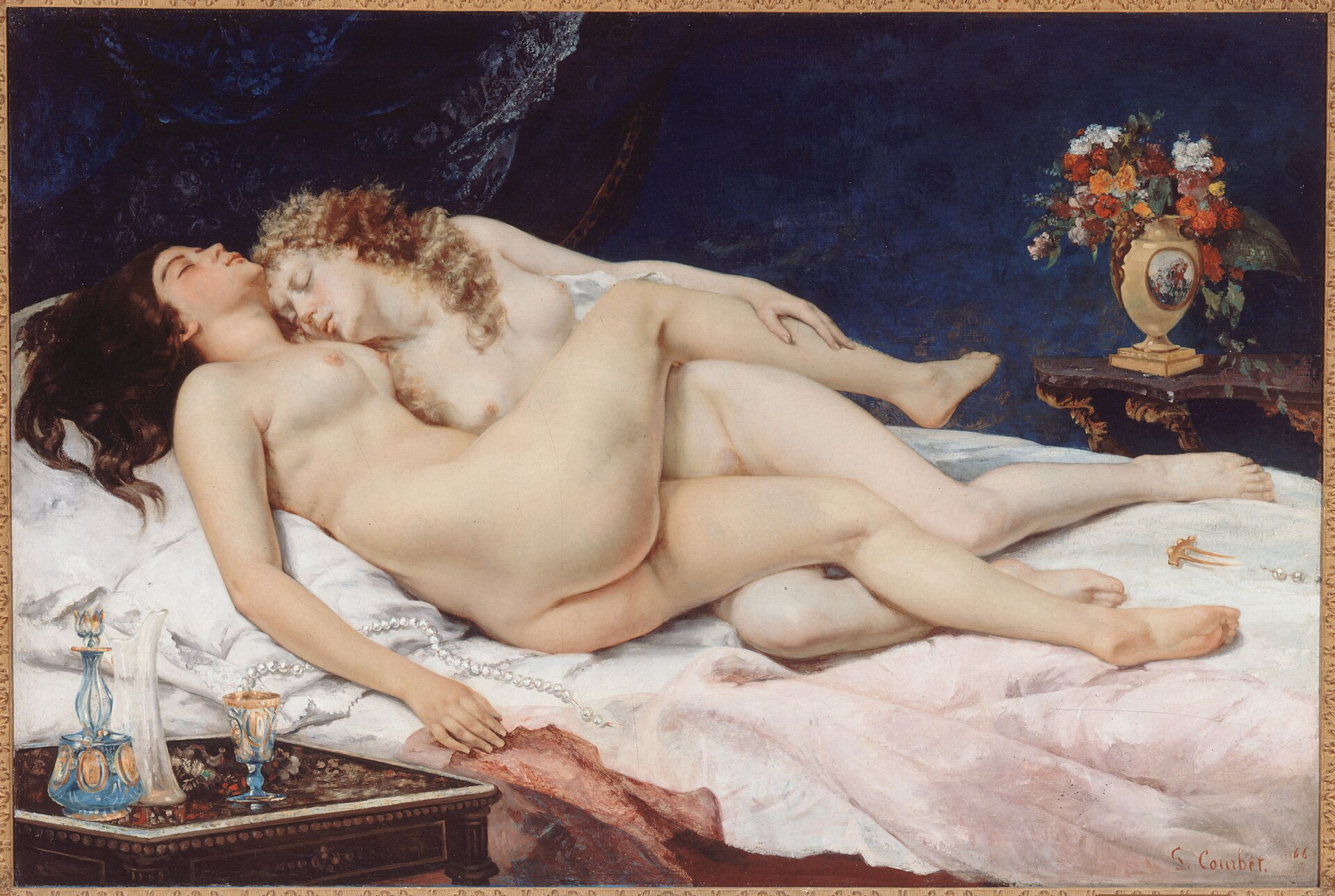 Imagem de referência de Le Sommeil, descrito nos dados abertos como pintura de Gustave Courbet