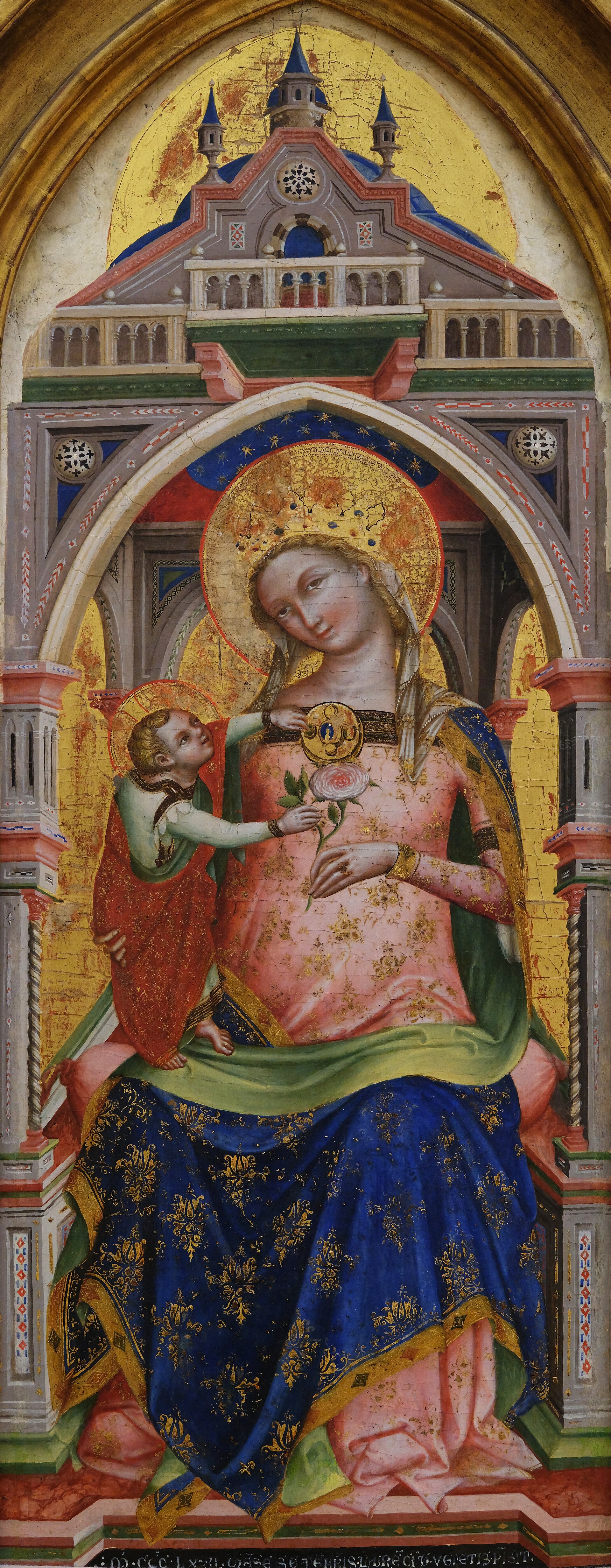 Imagem de referência de Madona com Menino., descrito nos dados abertos como pintura de Lorenzo Veneziano