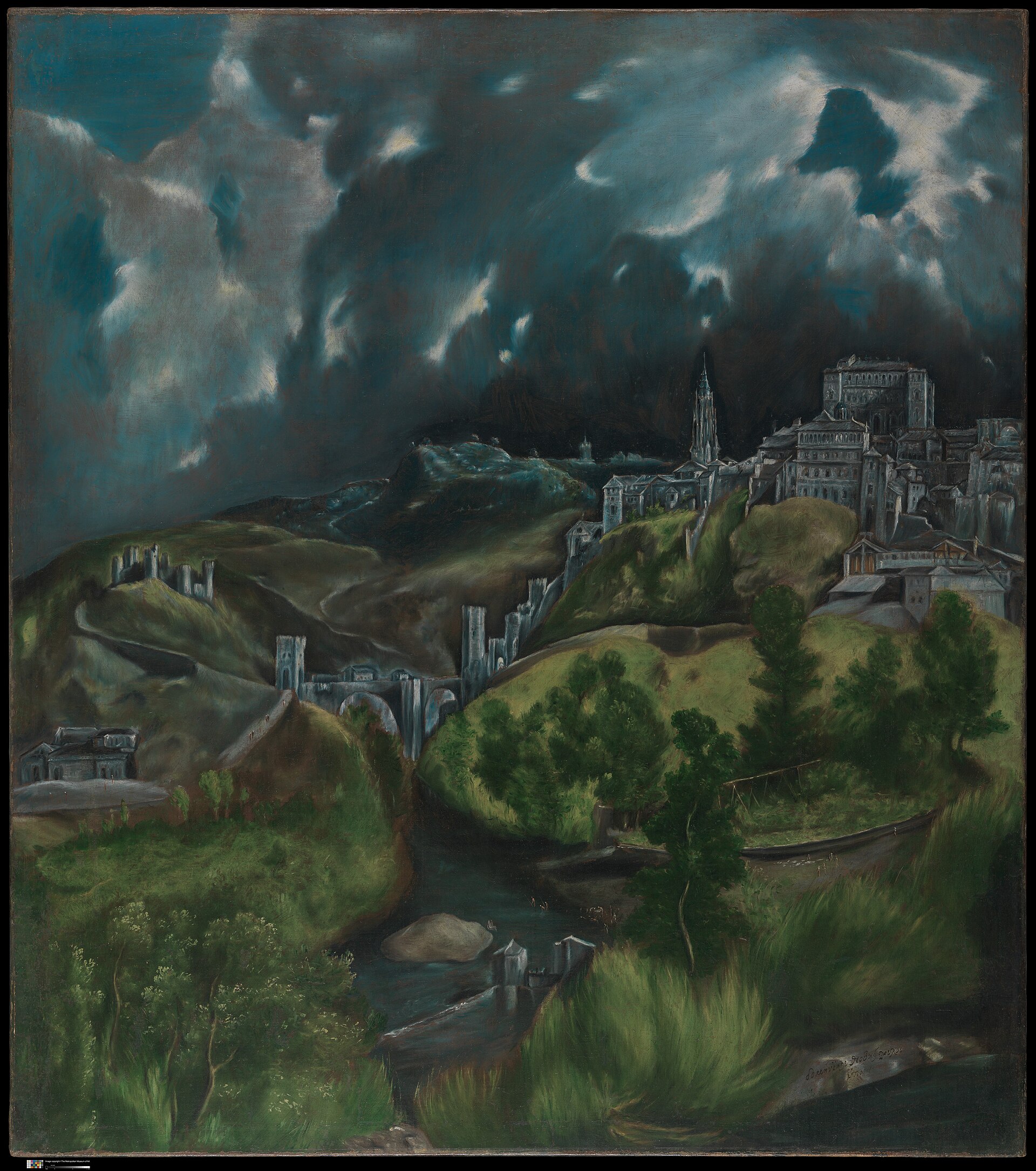 Imagem de referência de Vista de Toledo, descrito nos dados abertos como pintura de El Greco