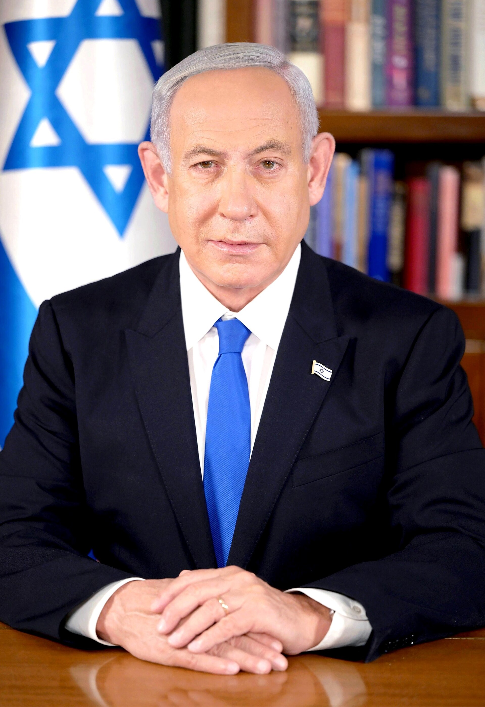 Imagem de referência relacionada a Benjamin Netanyahu, item descrito como primeiro-ministro de Israel