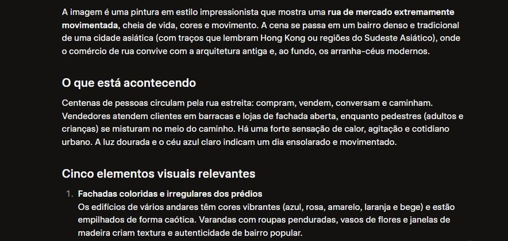 Análise do Grok da imagem — Foto: Diedrich Bader/TechTudo