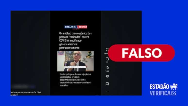 É falso que vacina de mRNA tenha alterado cromossomos de imunizados