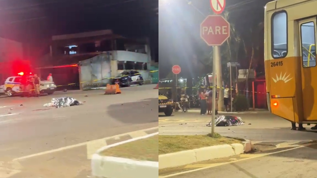 Vídeo: Motociclista morre após perder controle e parar embaixo de ônibus na MG-030, em Nova Lima