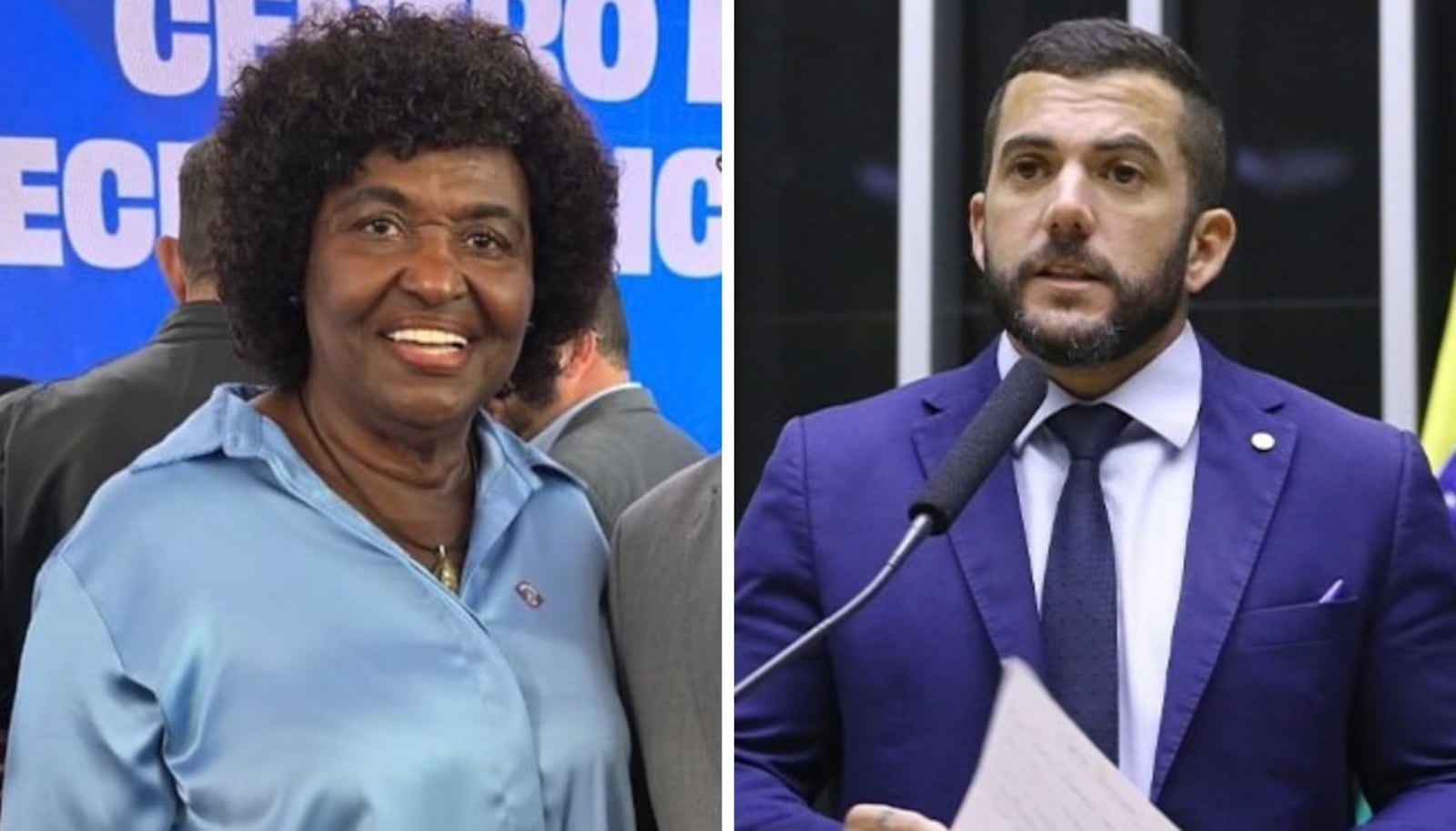 Carlos Jordy (PL) e Benedita da Silva (PT) figuram entre os favoritos na disputa pelo Senado no Rio Montagem: Reprodução/Flickr @Benedita da Silva – 28.05.2026; Câmara dos Deputados/Reprodução – Arquivo