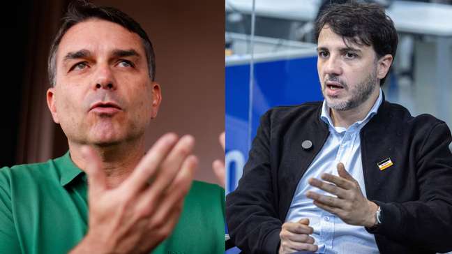 Após debate cancelado, Flávio Bolsonaro culpa Lula por 'interferência judicial', improvisa live com aliados e faz campanha por voto útil