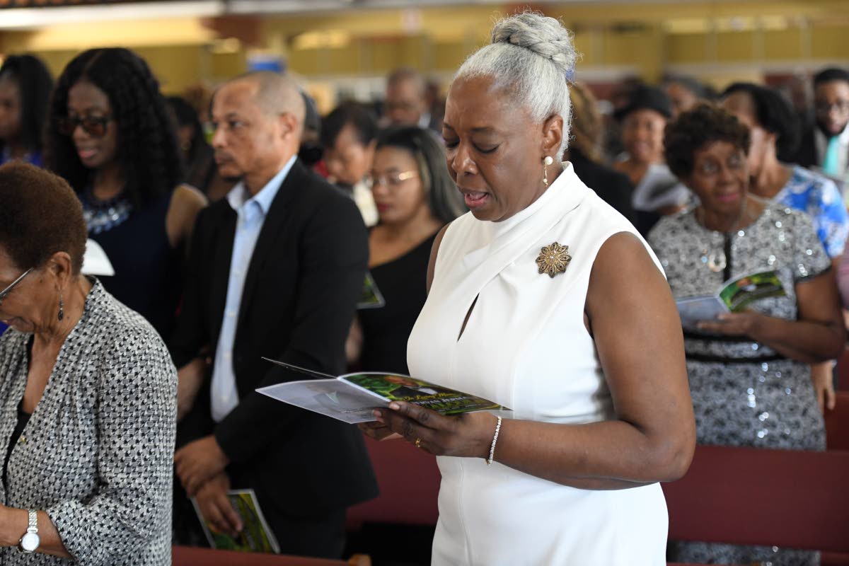 Former colleague at the RJRGLEANER Communications Group, Mary Dick, at the funeral.