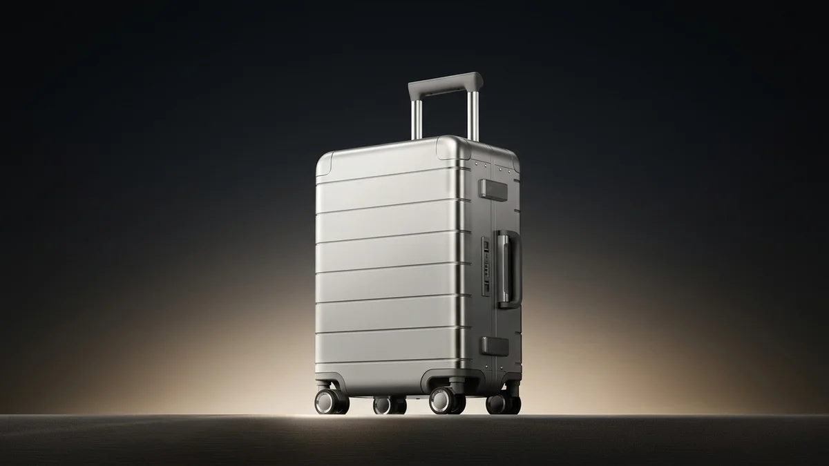 Imagem da matéria: Xiaomi lança mala de metal "estilo Rimowa", mas com suspensão nas rodas