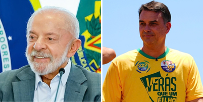 Luiz Inácio Lula da Silva (PT) e Flávio Bolsonaro (PL) Foto: Divulgação