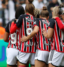 Time do São Paulo feminino Foto: Miguel Schincariol/Saopaulofc.net / Esporte News Mundo