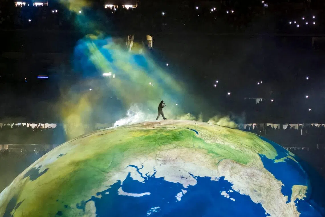 Ye’s shows have featured his 360-degree Globe Stage, a giant sphere with the rapper performing on top and the audience surrounding him.