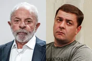 O presidente Lula e seu filho, o empresário Fábio Luís Lula da Silva — conhecido como Lulinha