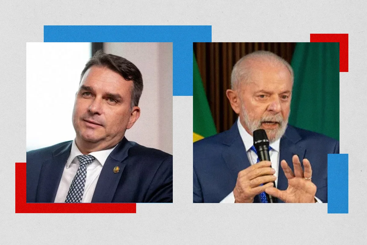 Flávio Bolsonaro e Lula