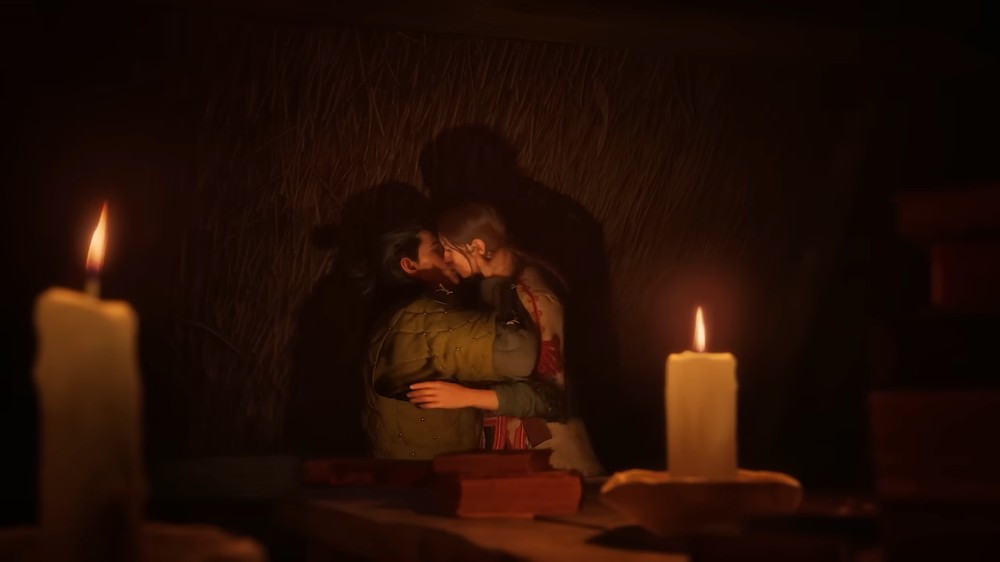 The Blood of Dawnwalker tem alguns poucos romances, porém seu foco maior está na narrativa do game — Foto: Reprodução/Bandai Namco