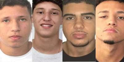 Jovens presos por estupro coletivo de uma adolescente de 17 anos em Copacabana, em janeiro de 2026 Foto: Reprodu&ccedil;&atilde;o/Redes socias