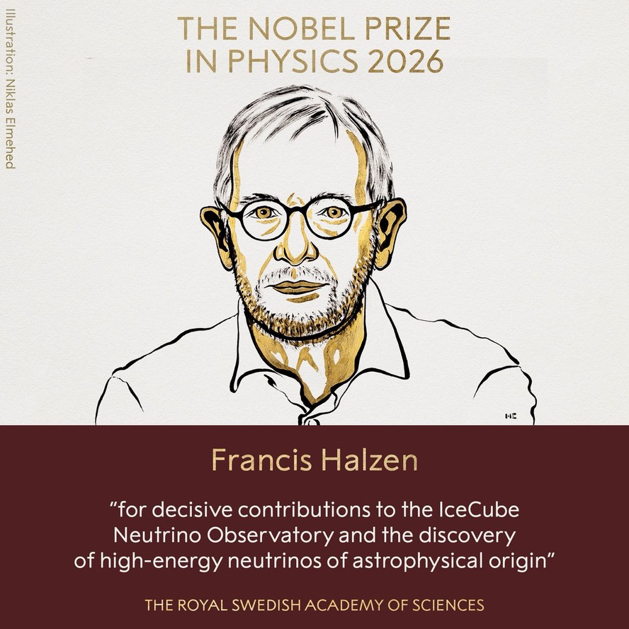 Nobel de Física de 2026 é concedido ao cientista Francis Halzen