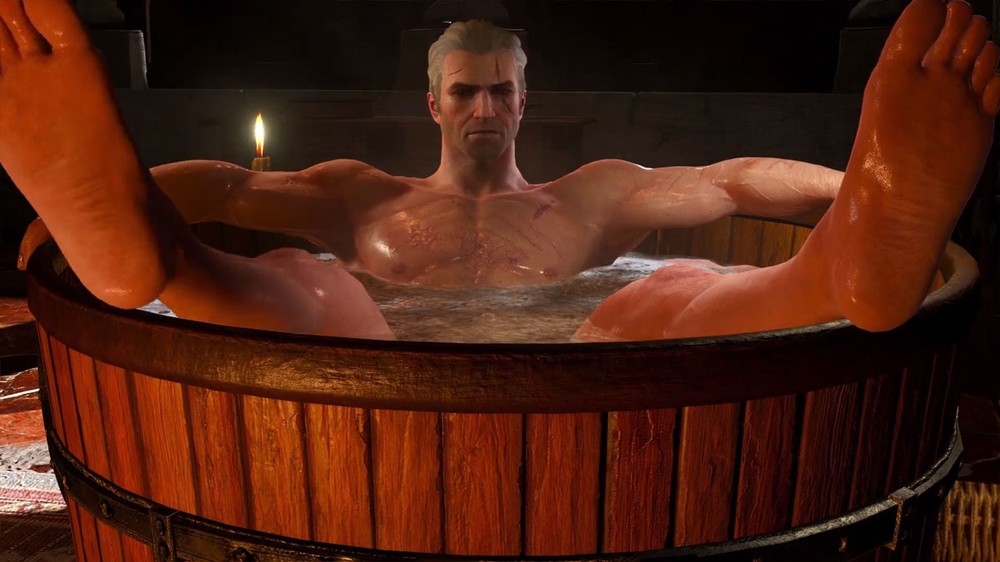 The Witcher 3: Wild Hunt não tem problema em exibir momentos de nudez e cenas picantes de seus personagens — Foto: Reprodução/Kansaqe