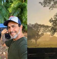 André Marques trocou parte da rotina na cidade por dias no campo e transformou o sítio herdado do pai em um refúgio cheio de memórias Foto: Reprodução/Instagram / Bons Fluidos