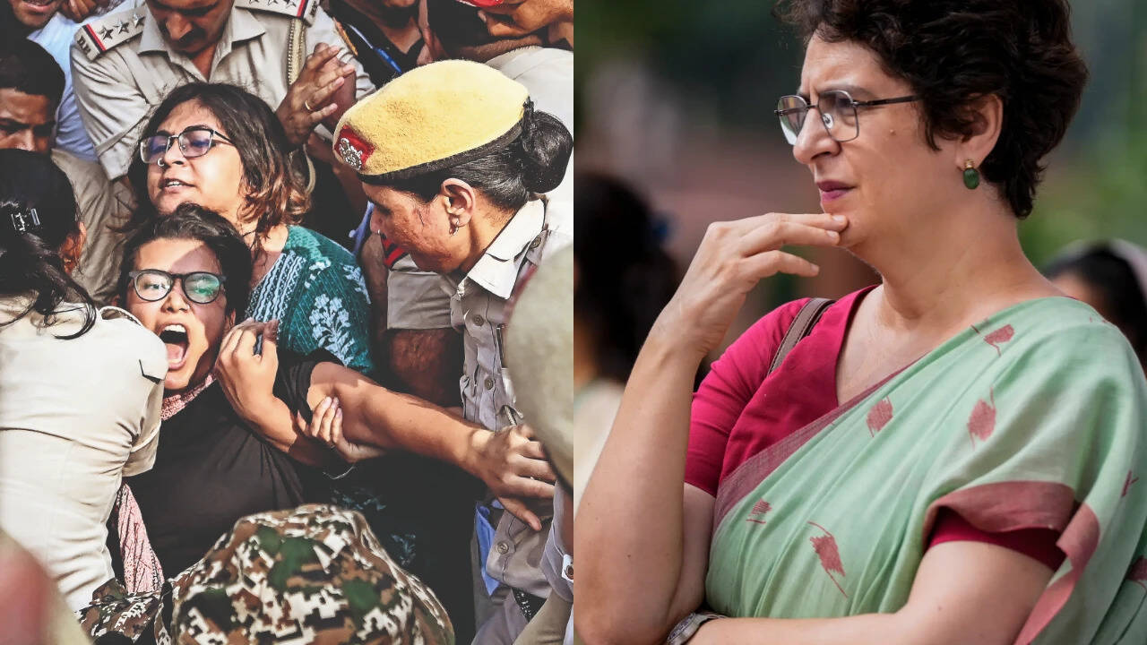 'A polícia, cuja função é fornecer segurança, está fazendo mulheres se sentirem ameaçadas': Priyanka Gandhi sobre o incidente em Jantar Mantar