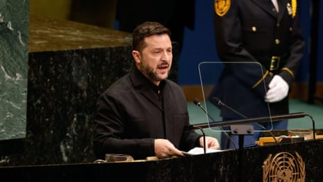 Zelenskyy at UN urges world leaders to end trade with Russia – video